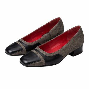 Vintage PROXY Black Tweed Slip-On Pumps Size 6M